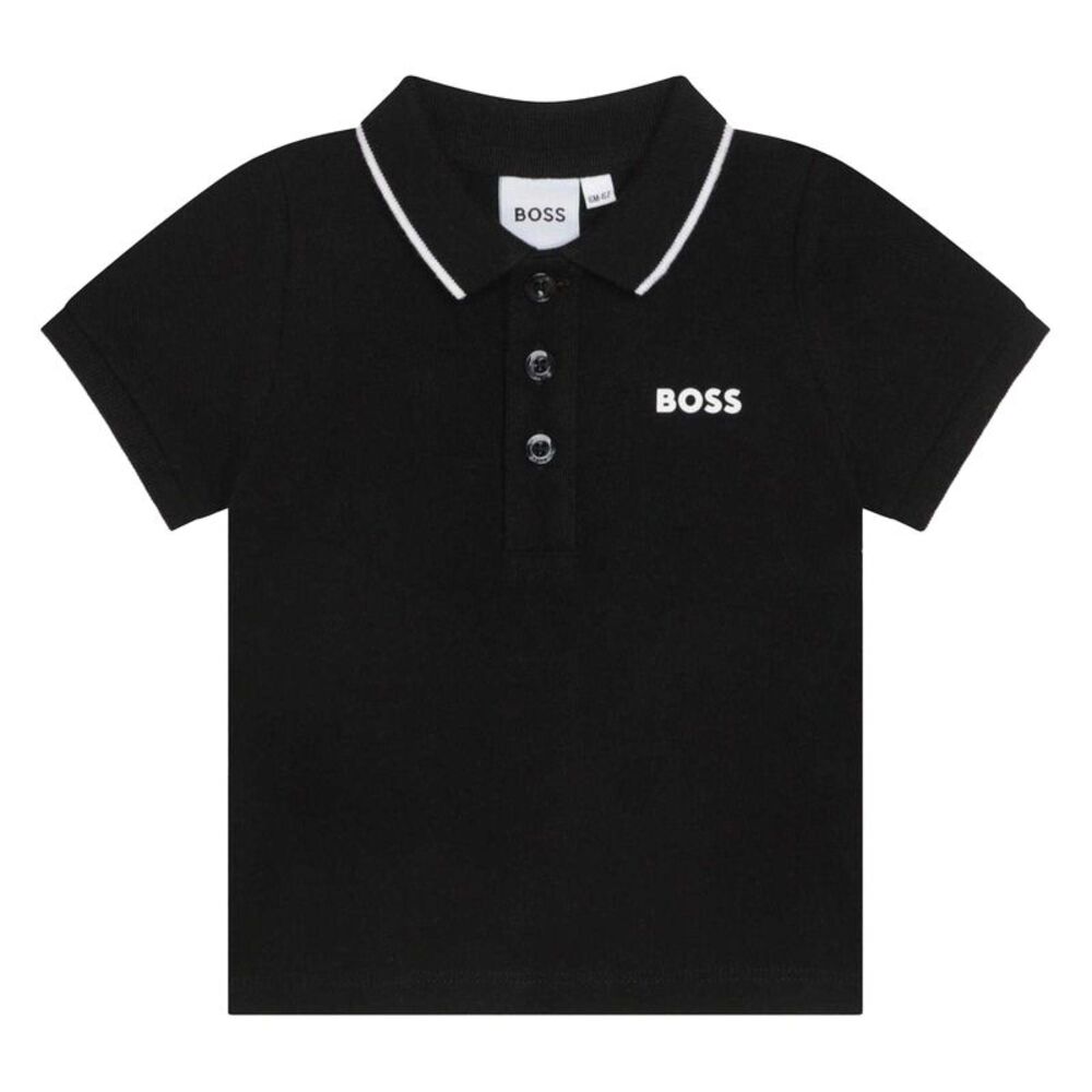Boss Baby Boys Cotton Polo Shirt / Black